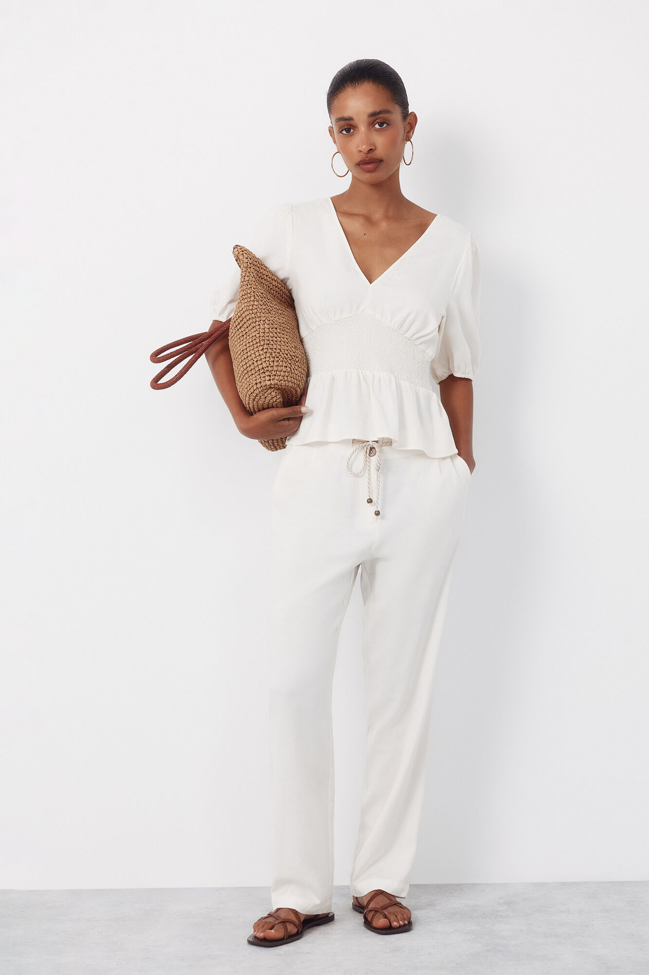 Cortefiel Trousers with belt