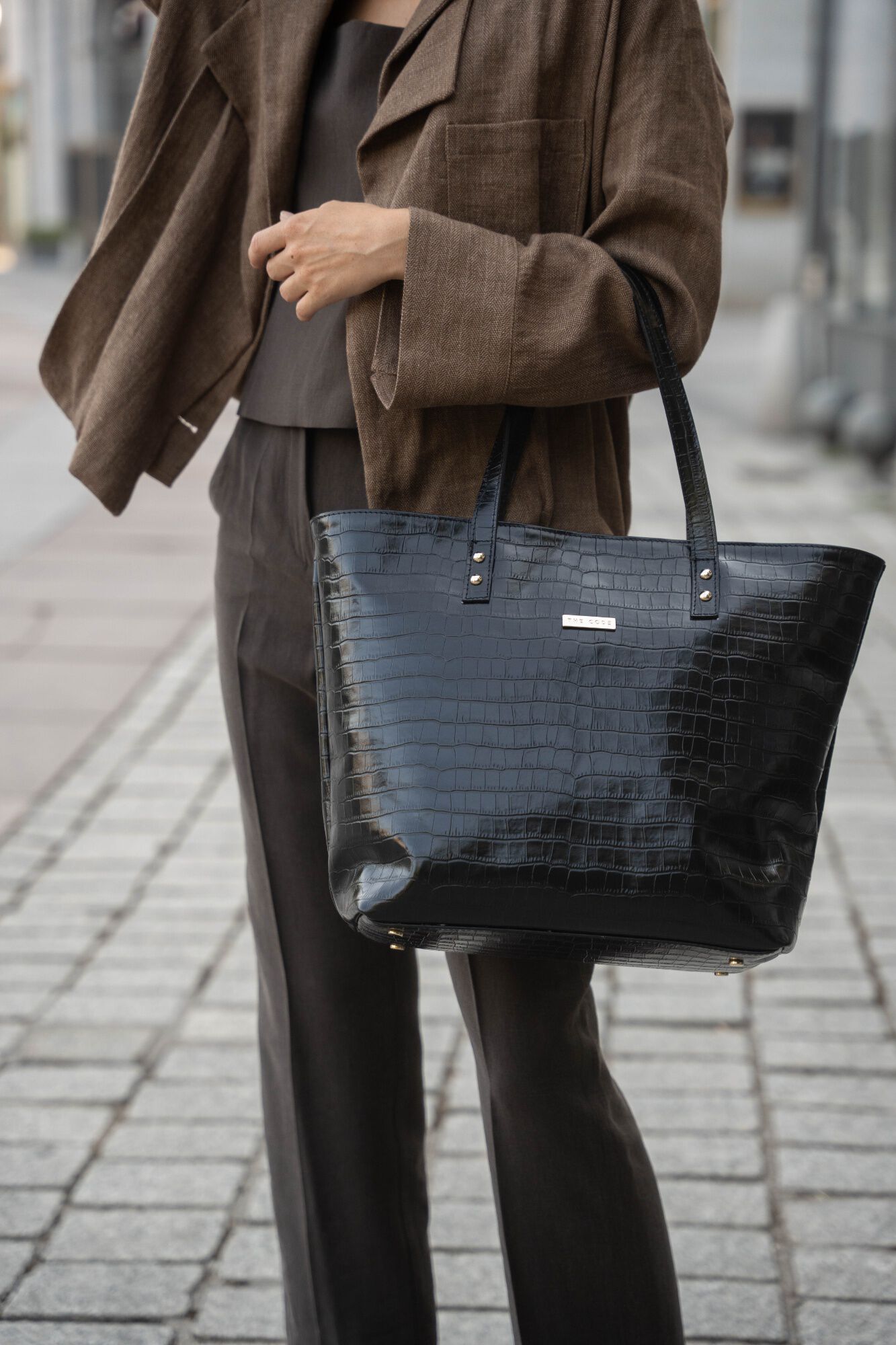 The Code Mala shopper Arizona em pele Preto