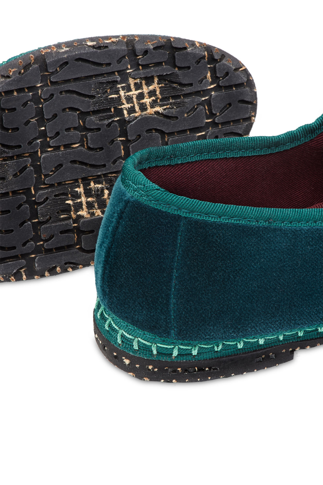 Flabelus Velvet Mary Jane Dark green