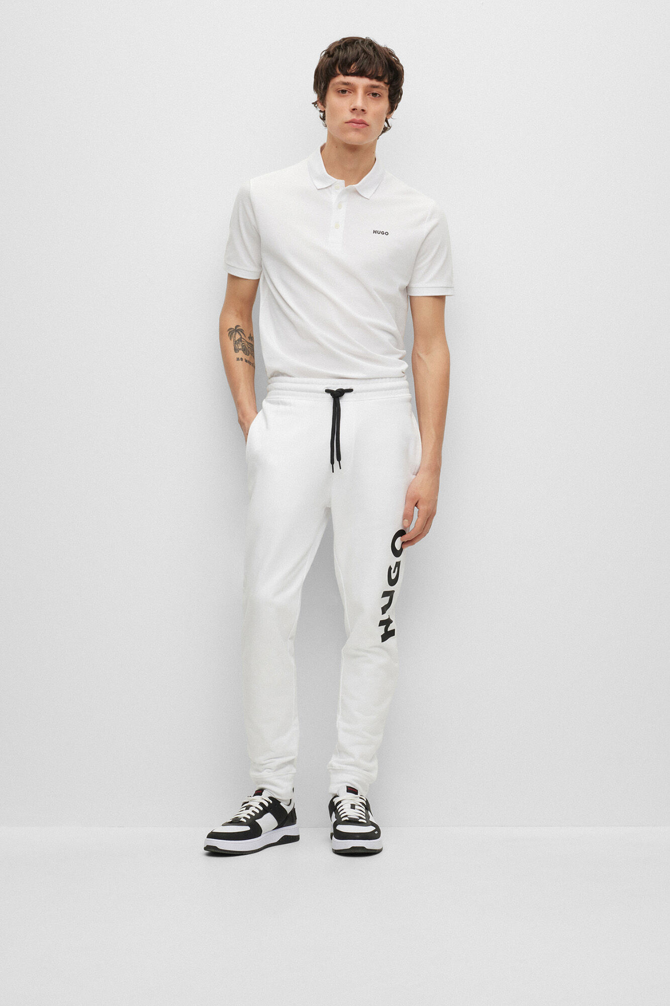 HUGO Short-sleeved polo shirt White