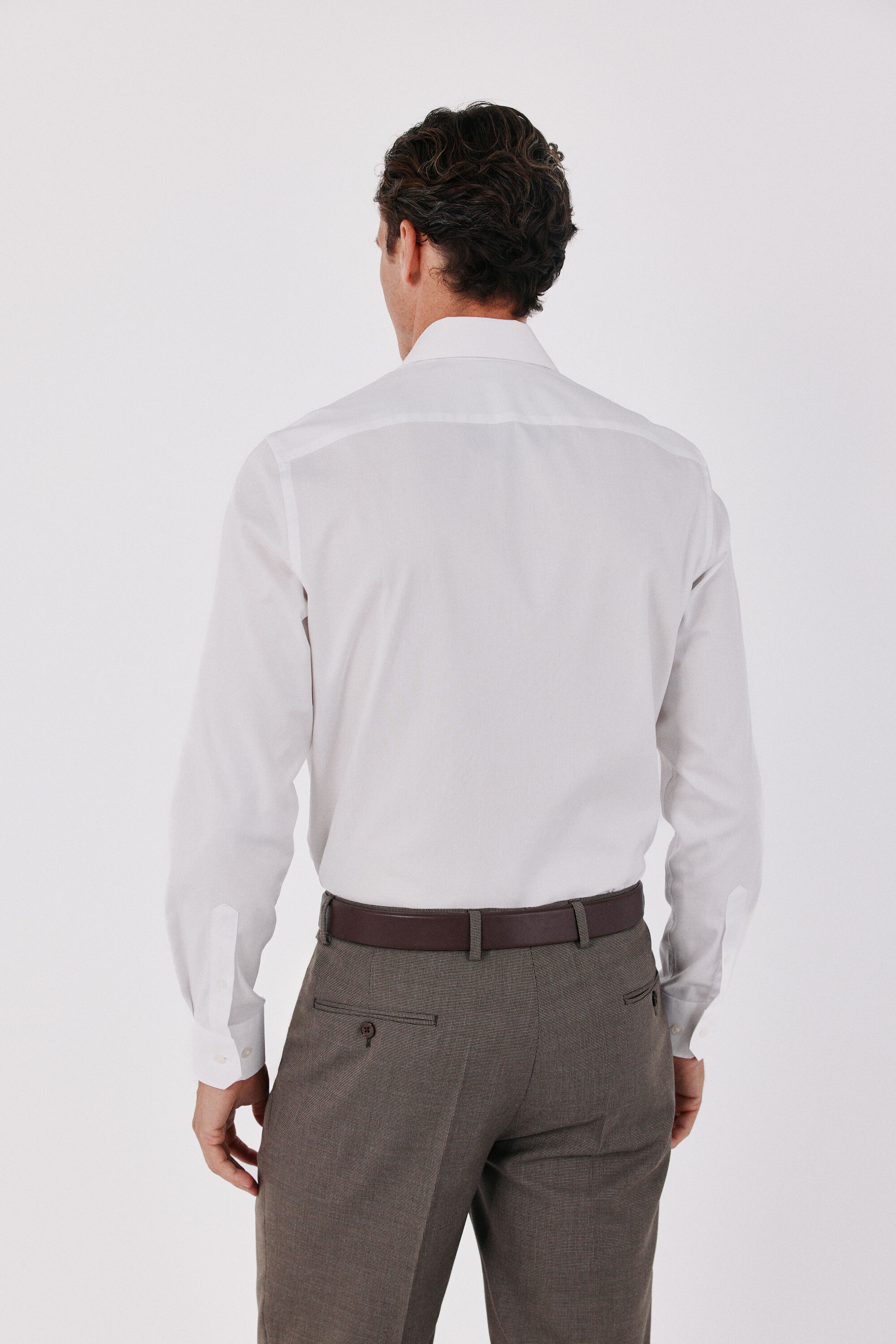 Cortefiel Plain easy-iron dress shirt White