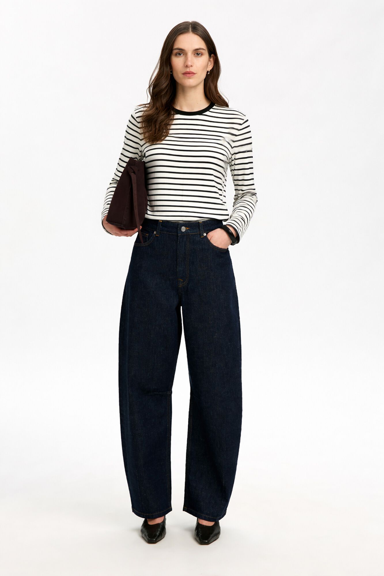 Selected 100% merino wool striped jumper