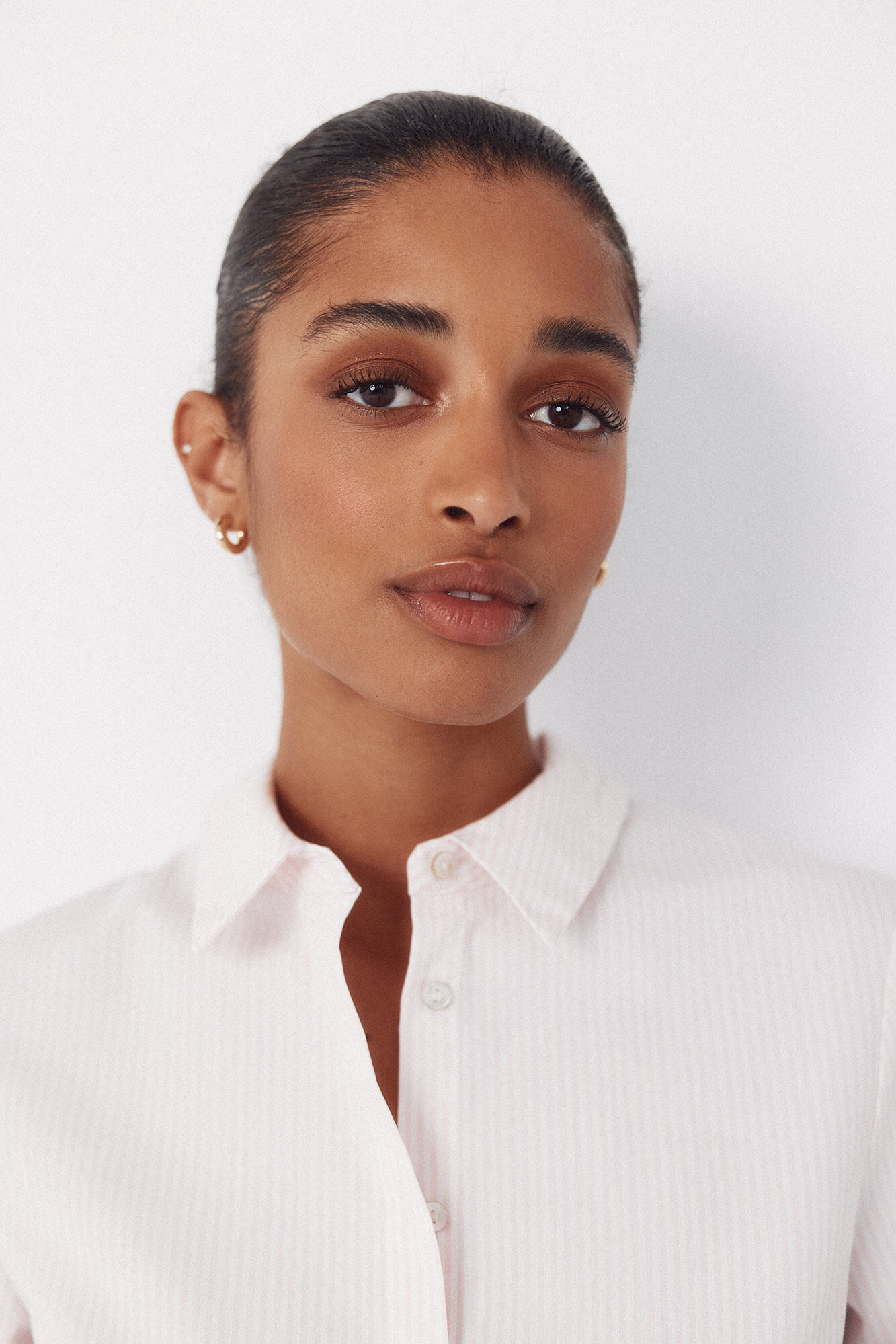 Cortefiel Poplin shirt Pink