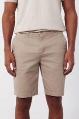 Cortefiel Lightweight regular chino Bermuda shorts Beige