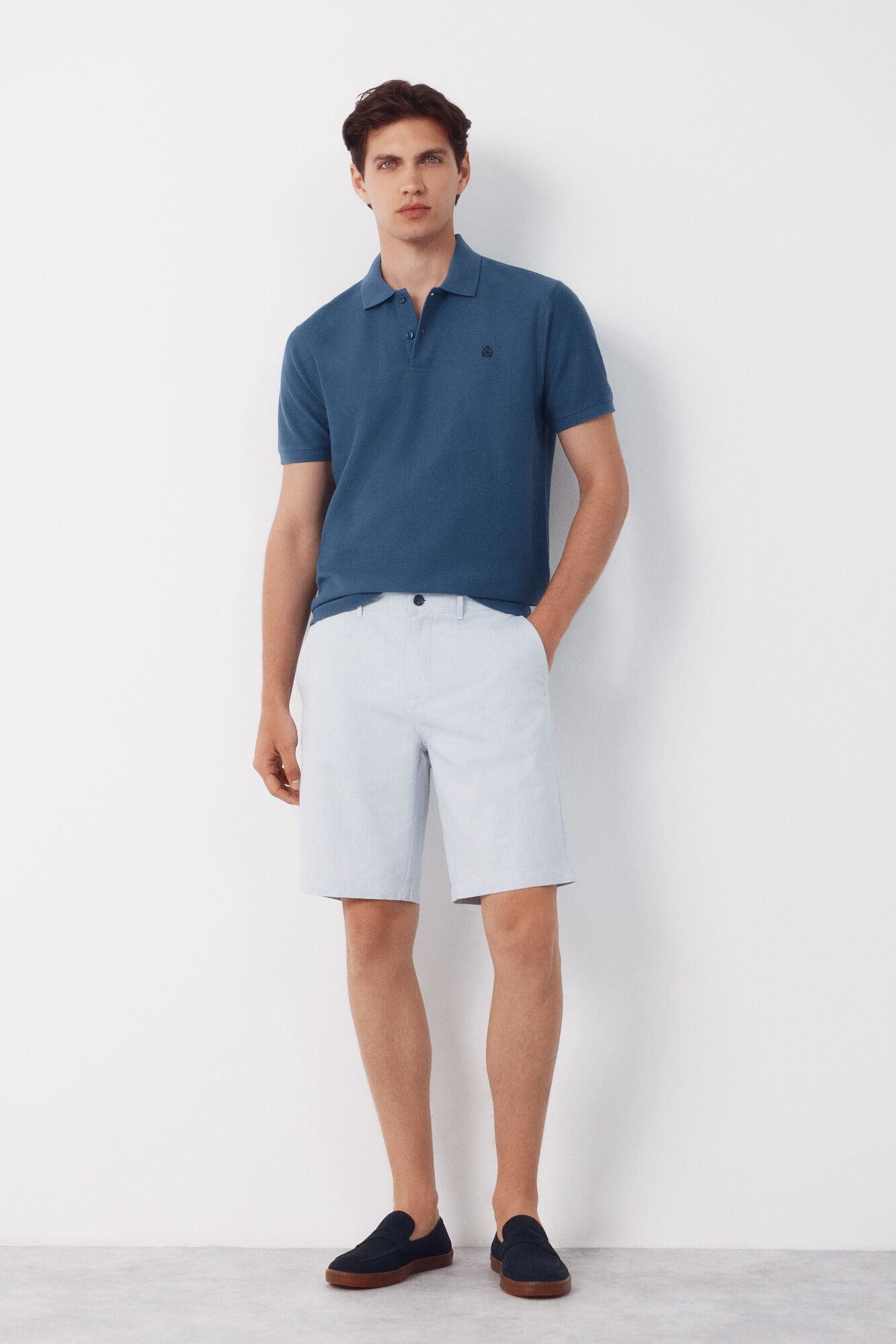 Cortefiel Polo shirt link structure Blue