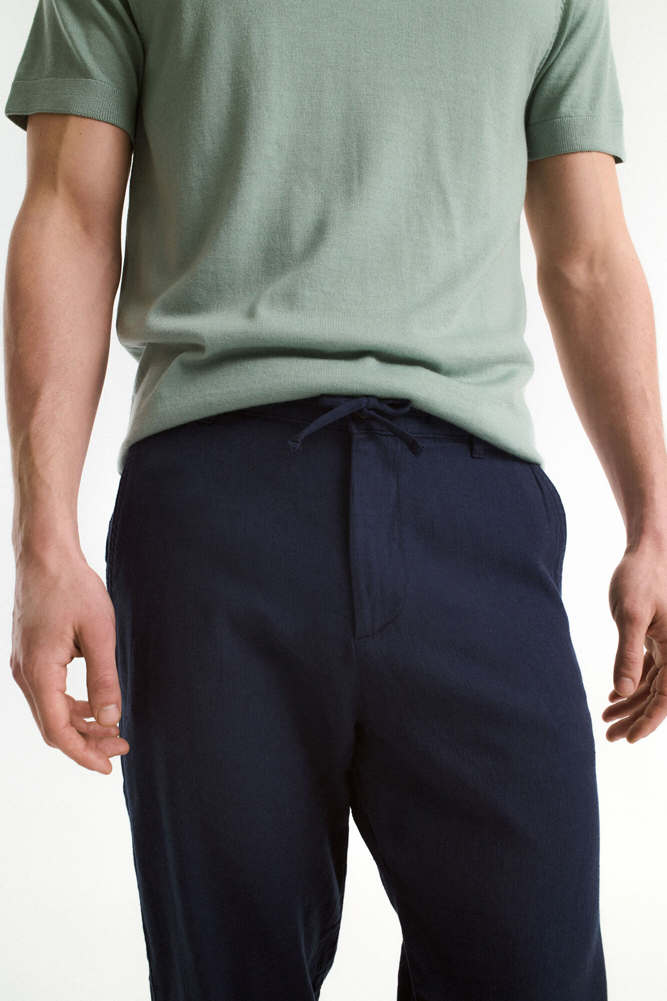 Selected Linen chinos Blue