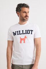 Williot T-shirt com logo tipo remendo Branco