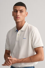 Gant Contrast piqu&eacute; polo Ivory