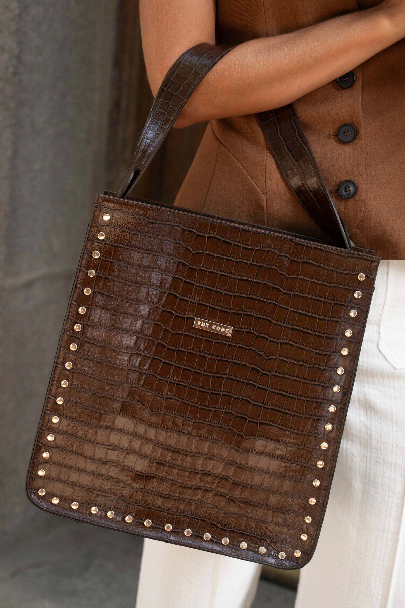 The Code Leather shopper bag