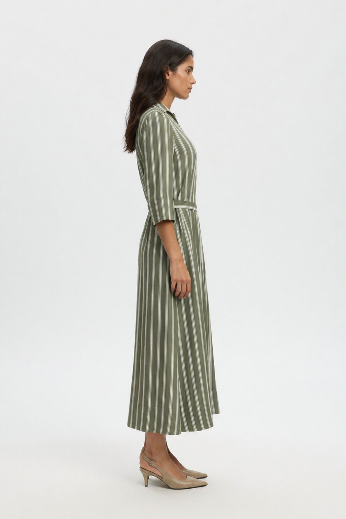 Selected Printed long dress Green