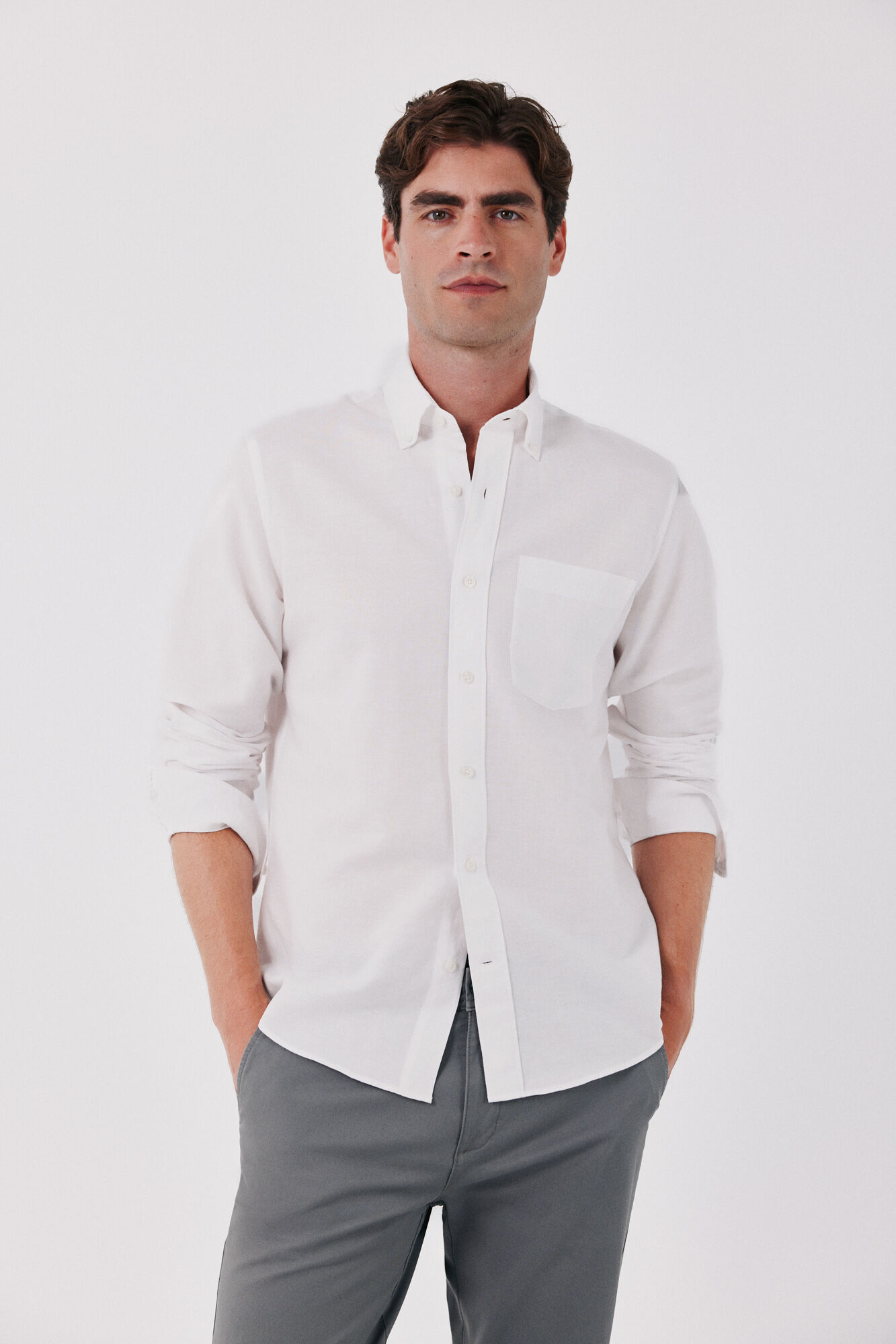 Cortefiel Plain linen shirt