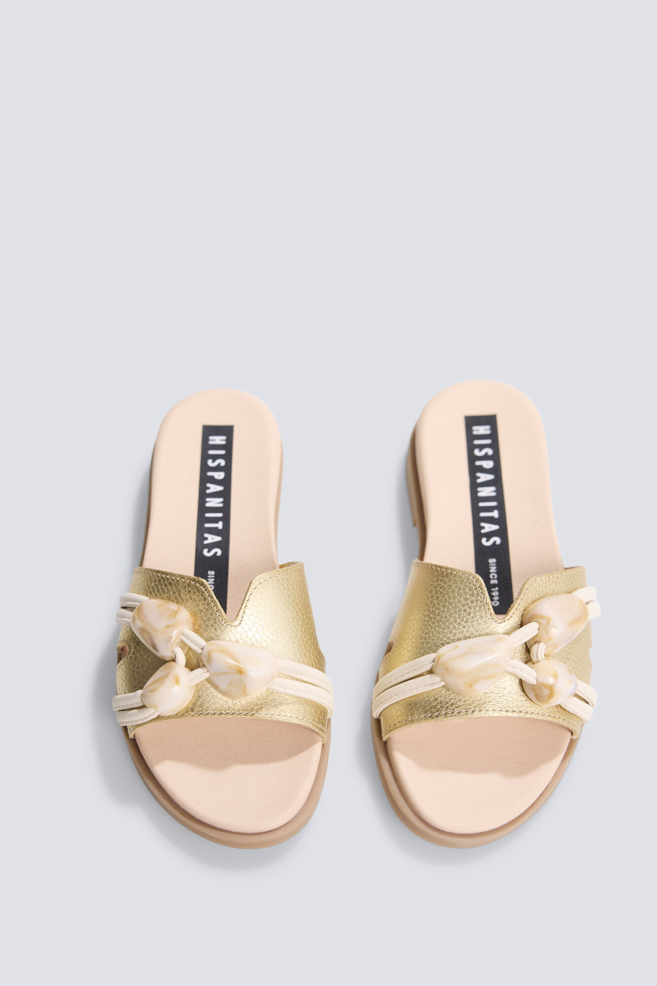 Hispanitas Mule com adorno de pedras Dourado
