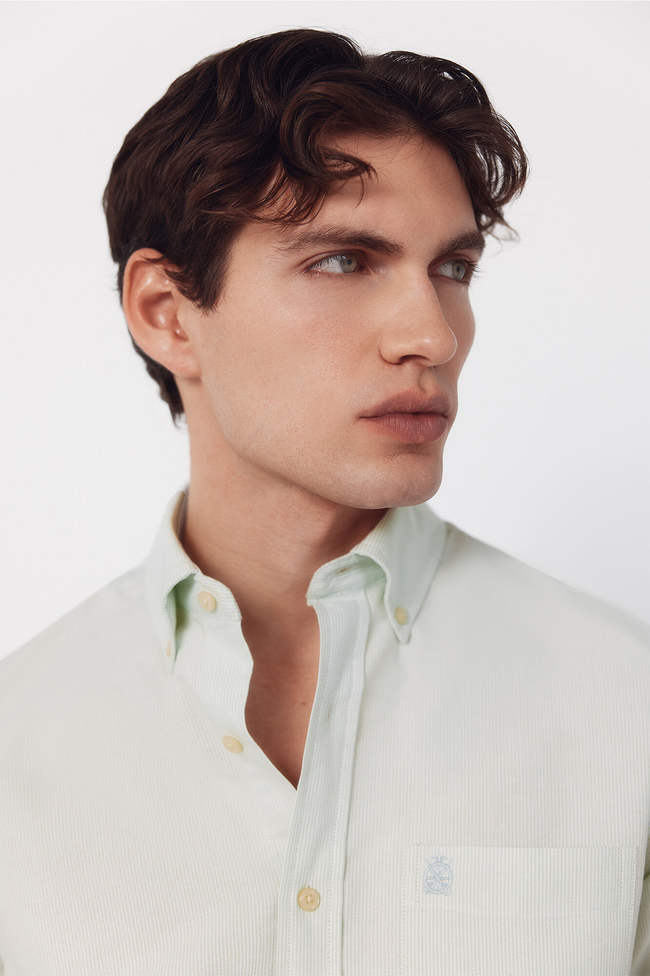 Cortefiel Candle stripe oxford shirt Dark green
