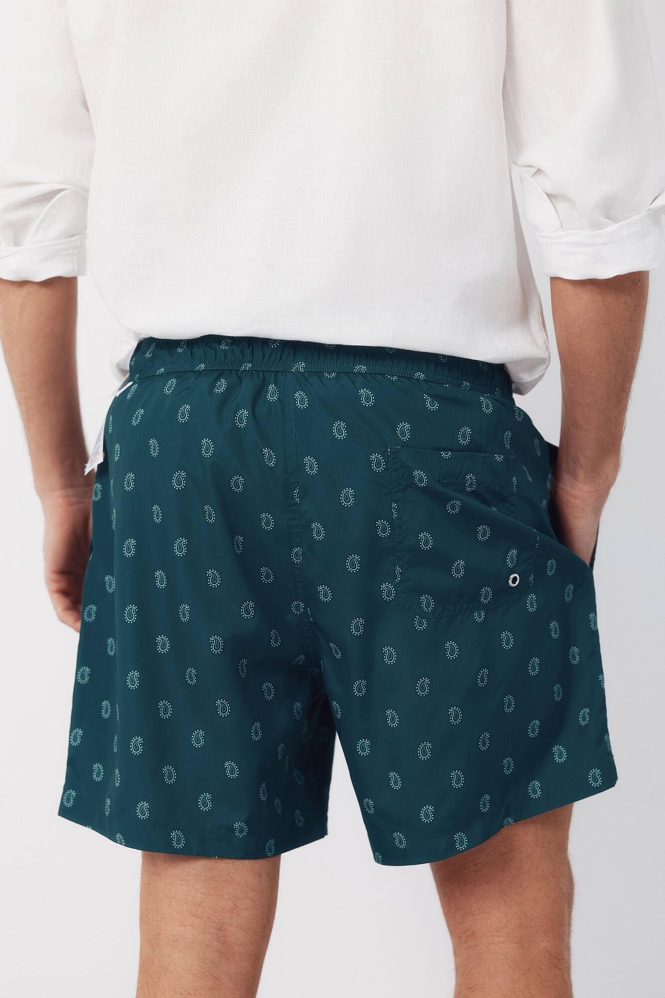 Cortefiel Paisley print swimwear Green