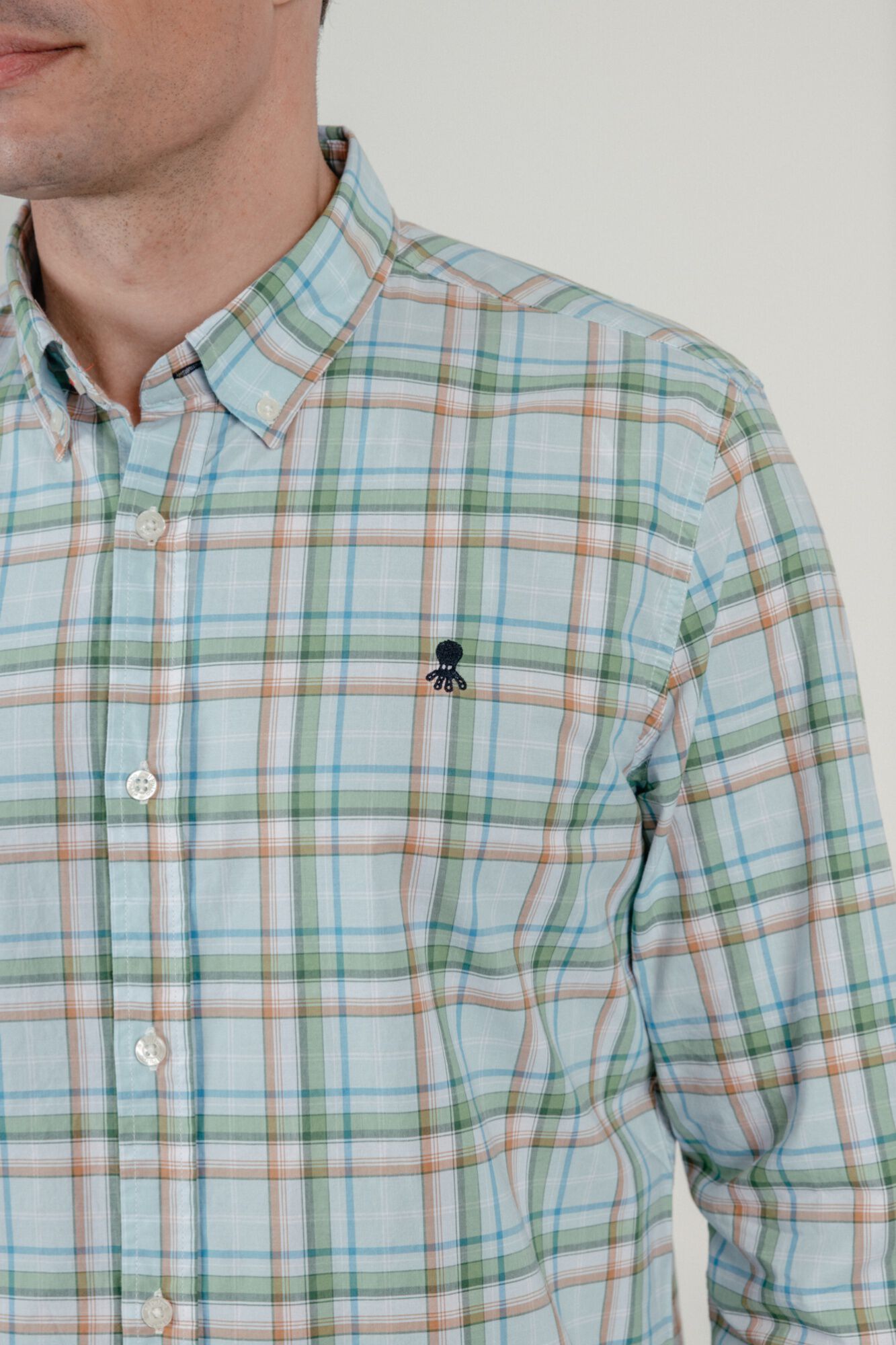 elPulpo Poplin casual shirt Green