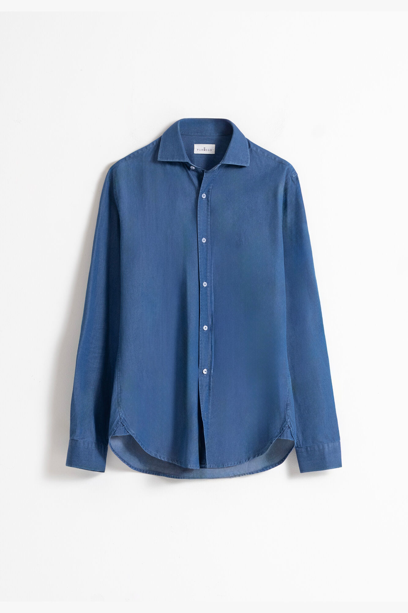 PuroEGO Cotton denim shirt Blue