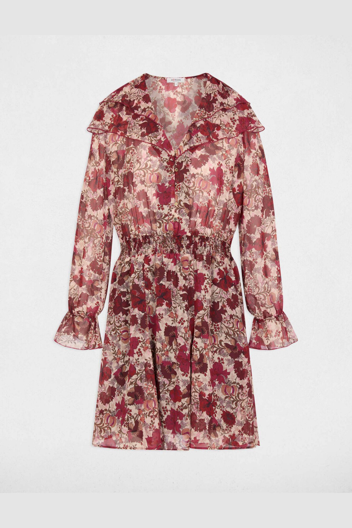 Morgan V-neck chiffon dress Multicolour
