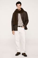 Selected Waxed cotton jacket Dark brown