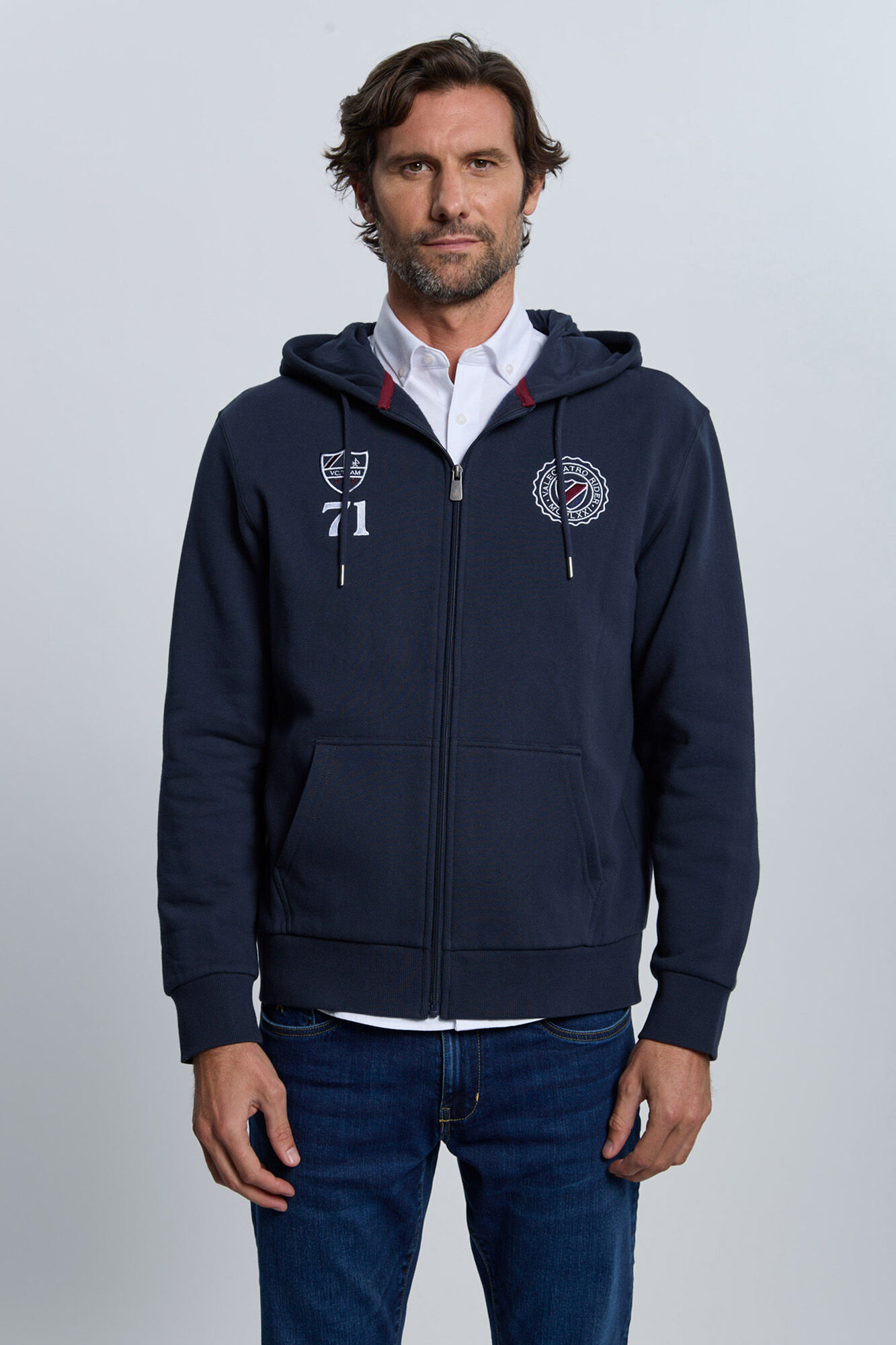 Valecuatro Fecho-&Eacute;clair com sweatshirt e escudo azul marinho Azul