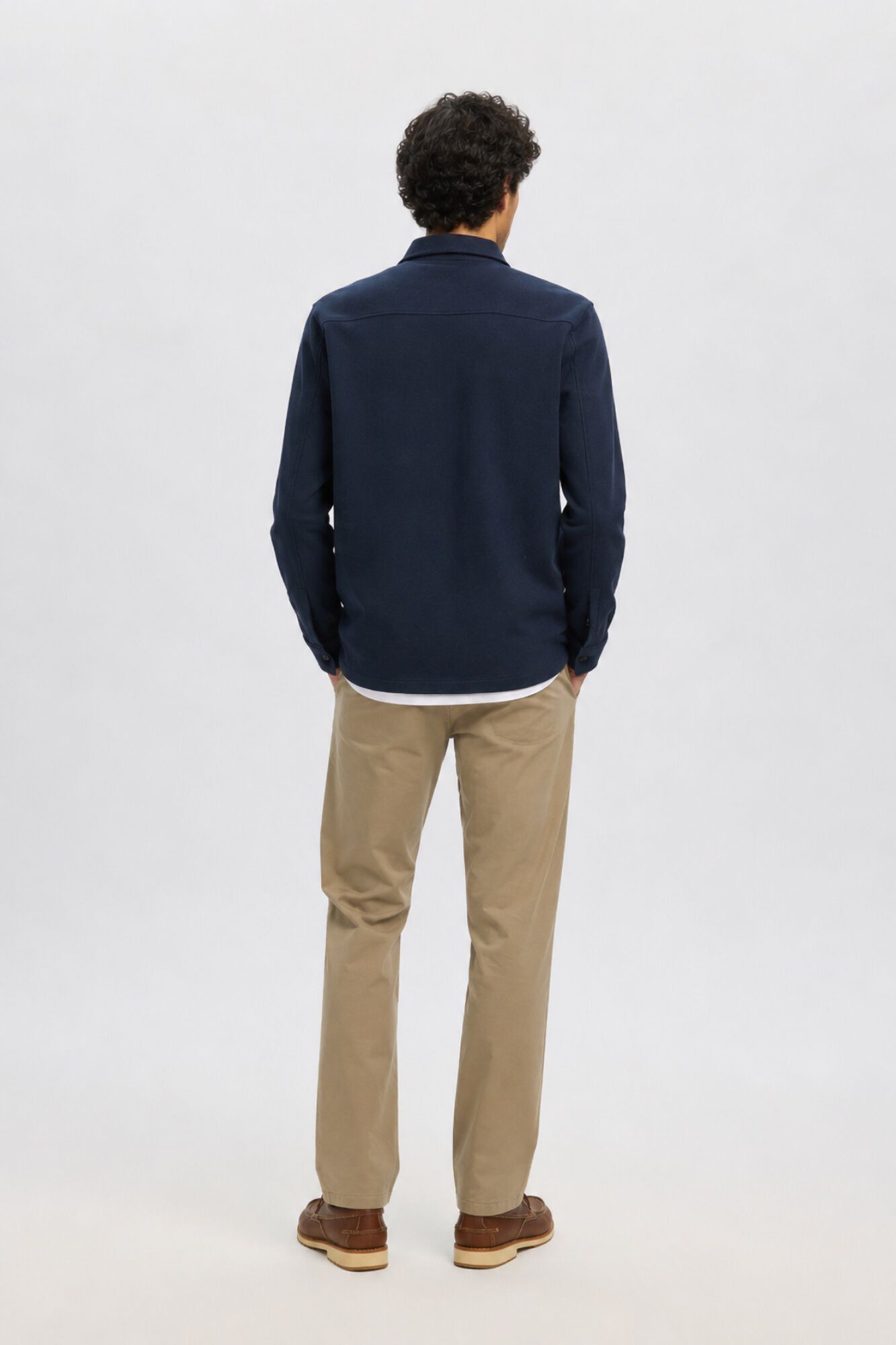 Selected Jacket with buttons Navy