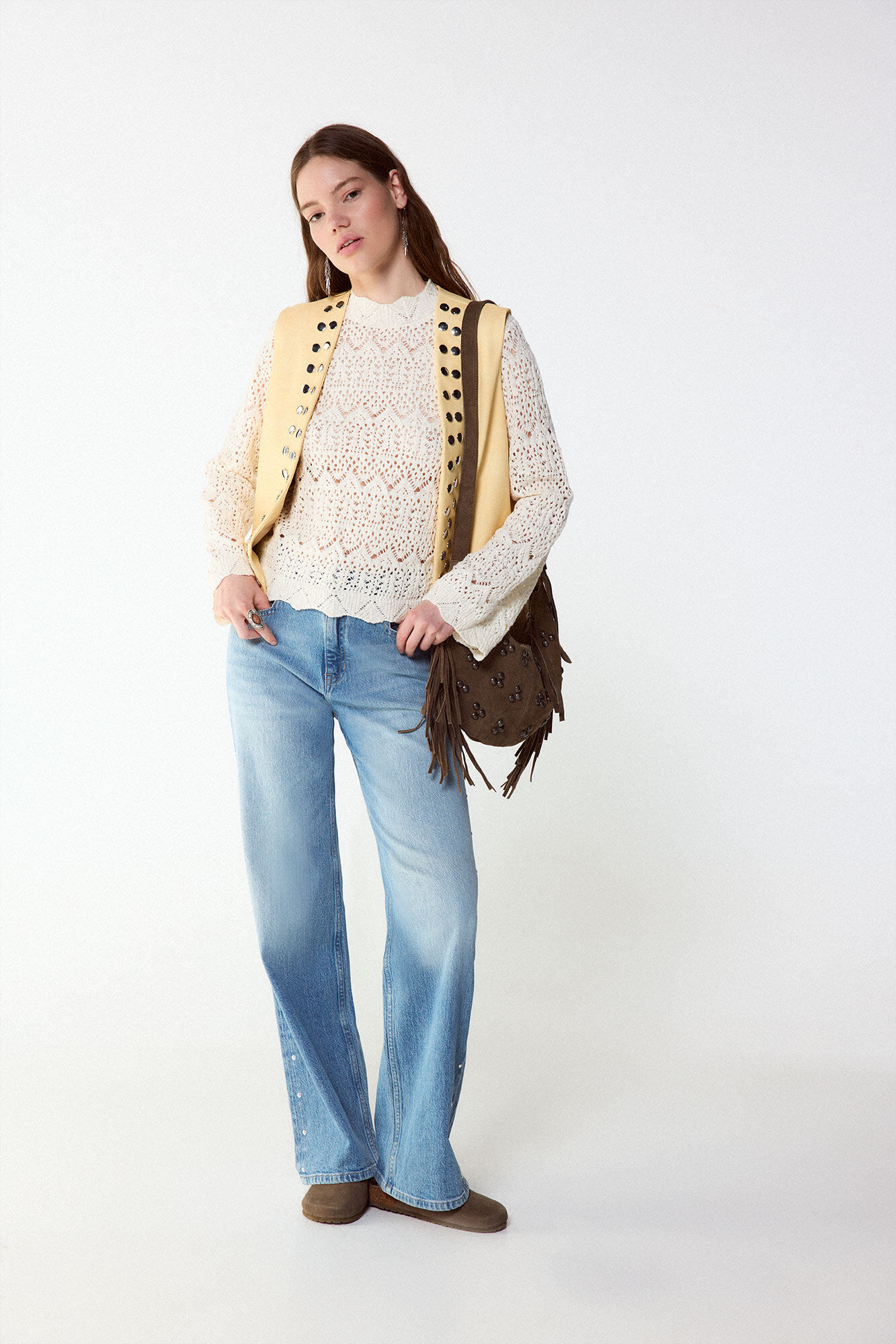 Slowlove Gilet with studs
