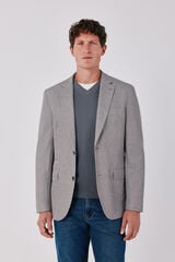 Cortefiel Basic knit blazer Beige