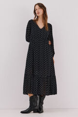 Cortefiel Vestido estampado Estampado gris