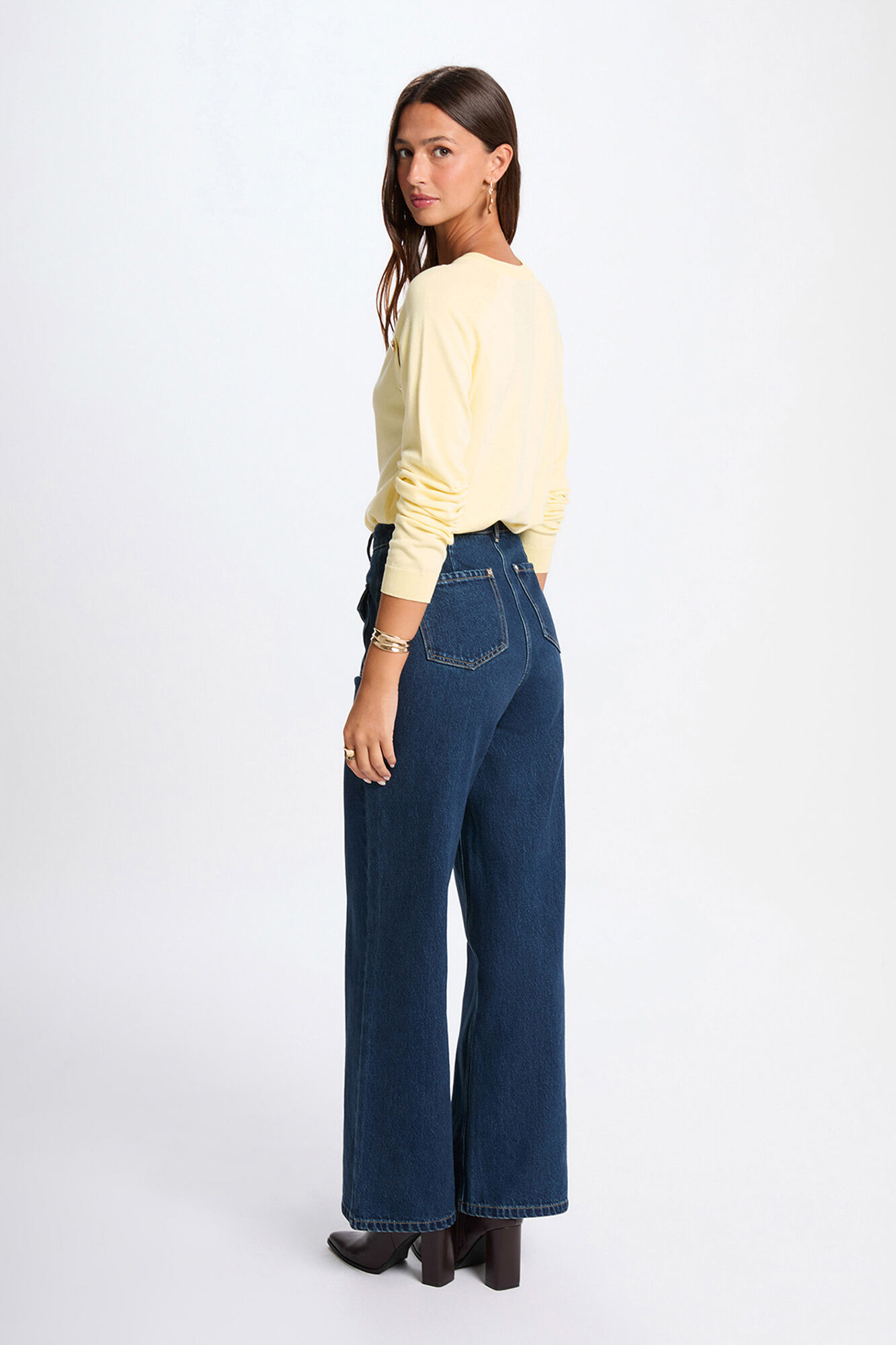 Morgan Thin fitted jumper Yellow