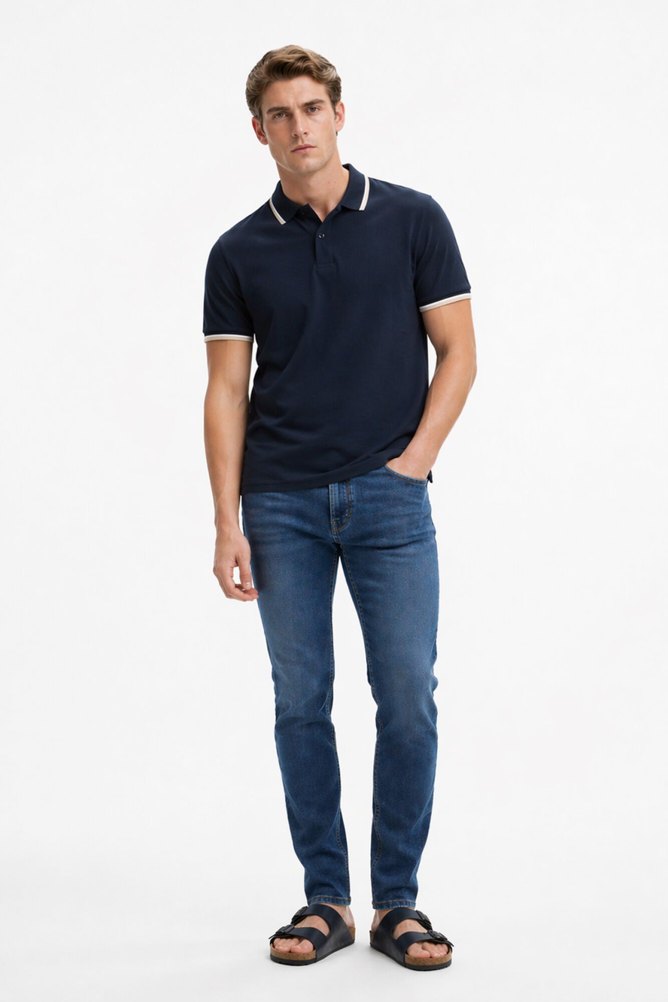 Selected Piqu&eacute; short sleeve polo shirt