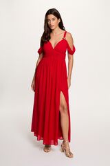 Morgan Vestido comprido Vermelho