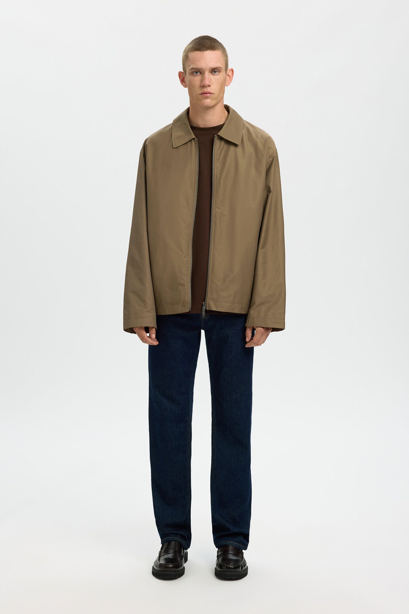 Selected Lightweight zip fastening jacket