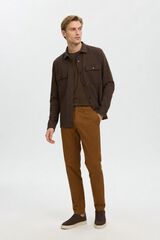 Selected Jacket with buttons Dark brown