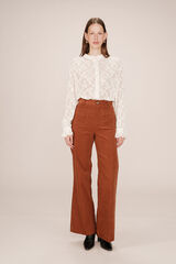 Grace & Mila Corduroy trouser with front patch pockets Orange