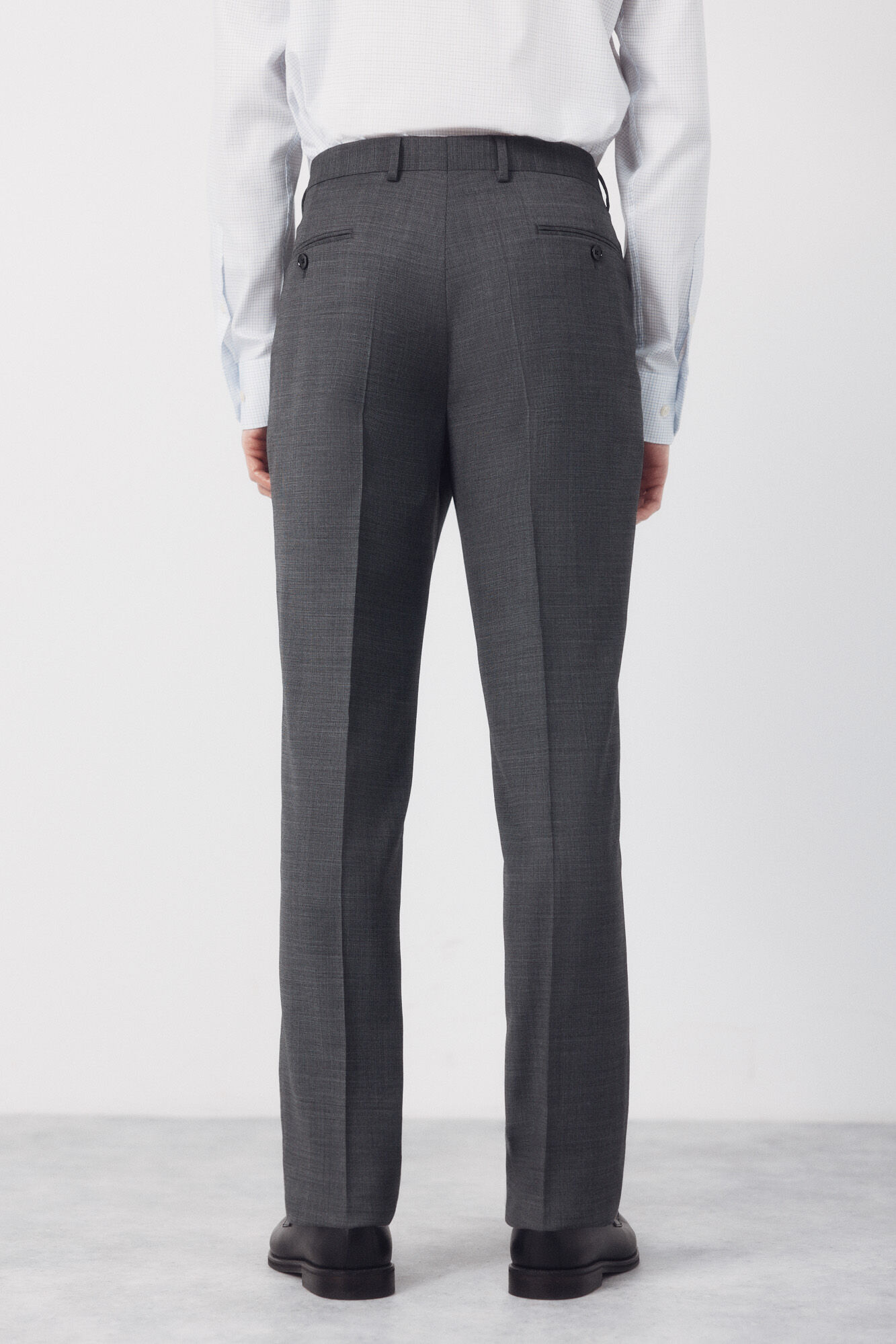 Cortefiel Grey structured dynamic trousers Dark grey