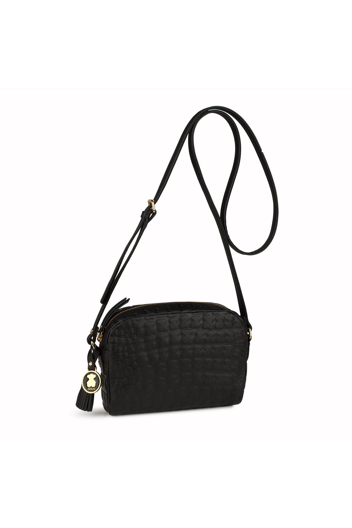 Tous Black leather Sherton crossbody bag Black