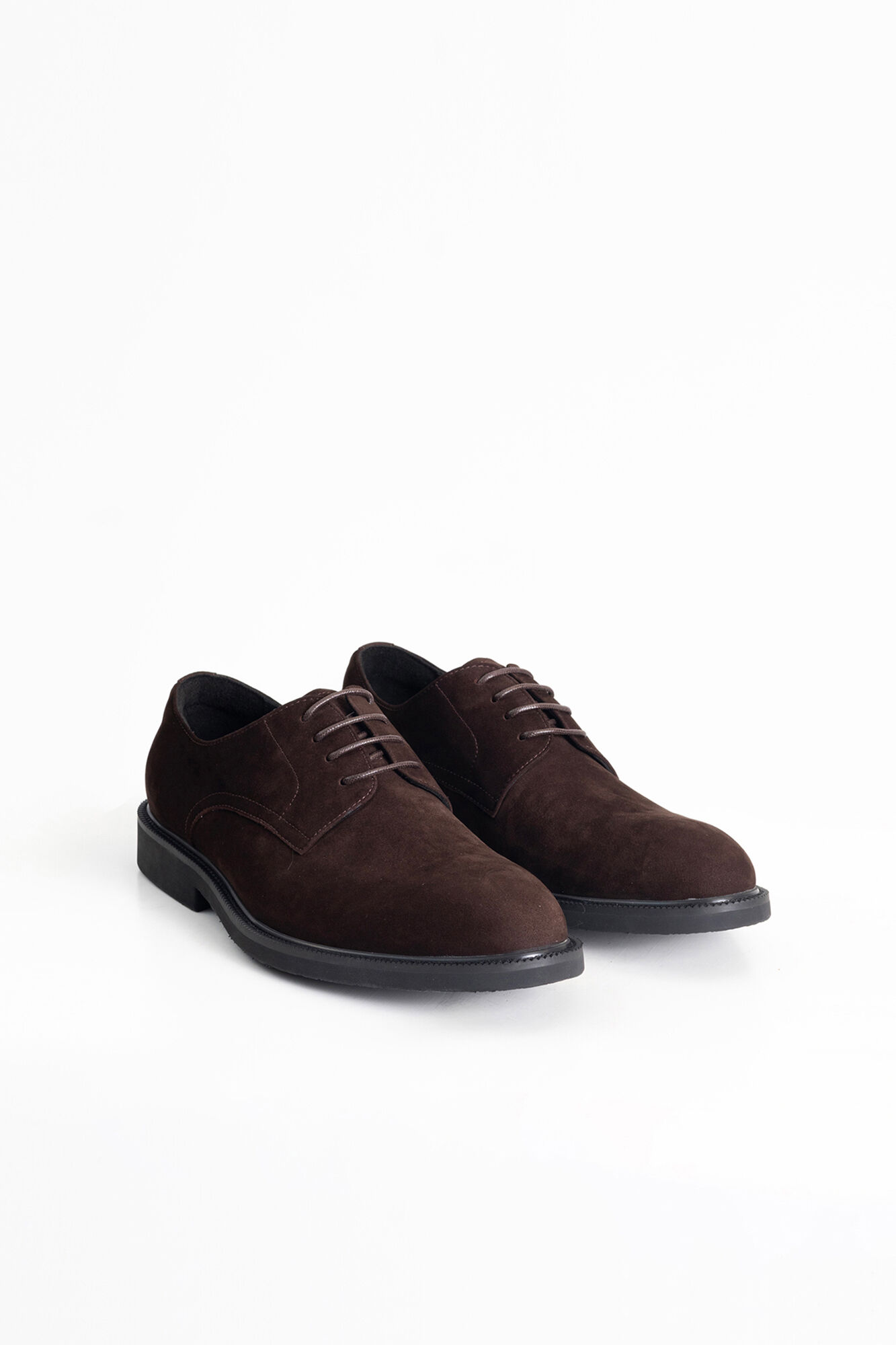 PuroEGO Zapato blucher nobuk Marr&oacute;n oscuro