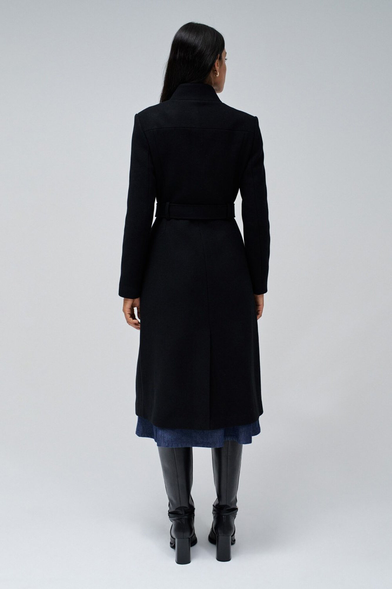 Salsa Jeans Long Grace cloth coat Black