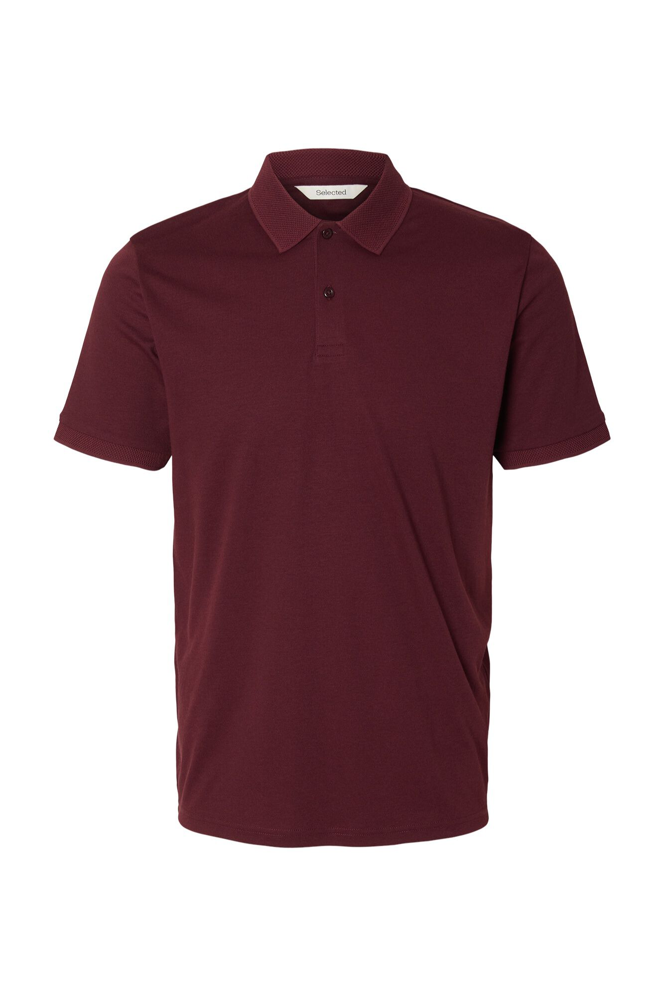 Selected Piqu&eacute; basic polo shirt Red