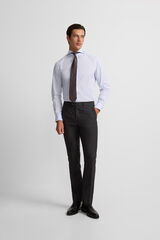 Silbon Classic herringbone suit trouser Grey