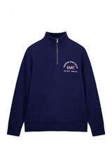 Gant Printed graphic half zip Blue