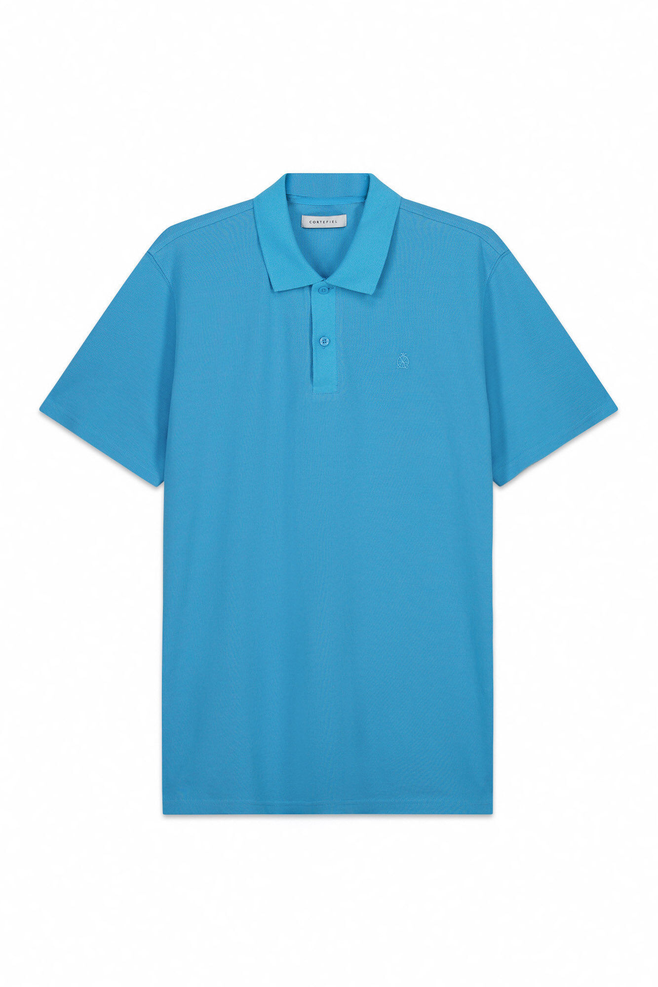 Cortefiel Textured polo shirt Turquoise