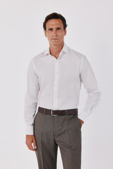 Cortefiel Plain easy-iron dress shirt White