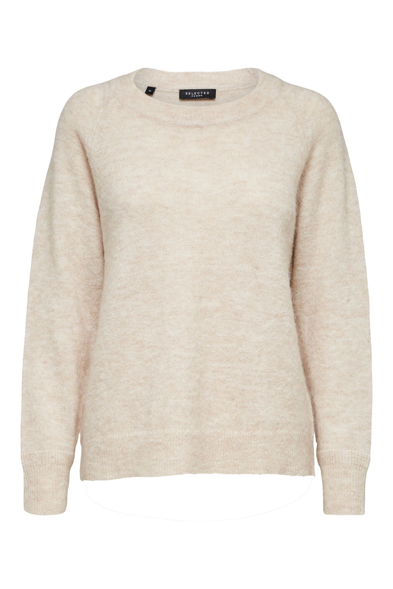 Selected Wool and alpaca jumper Beige
