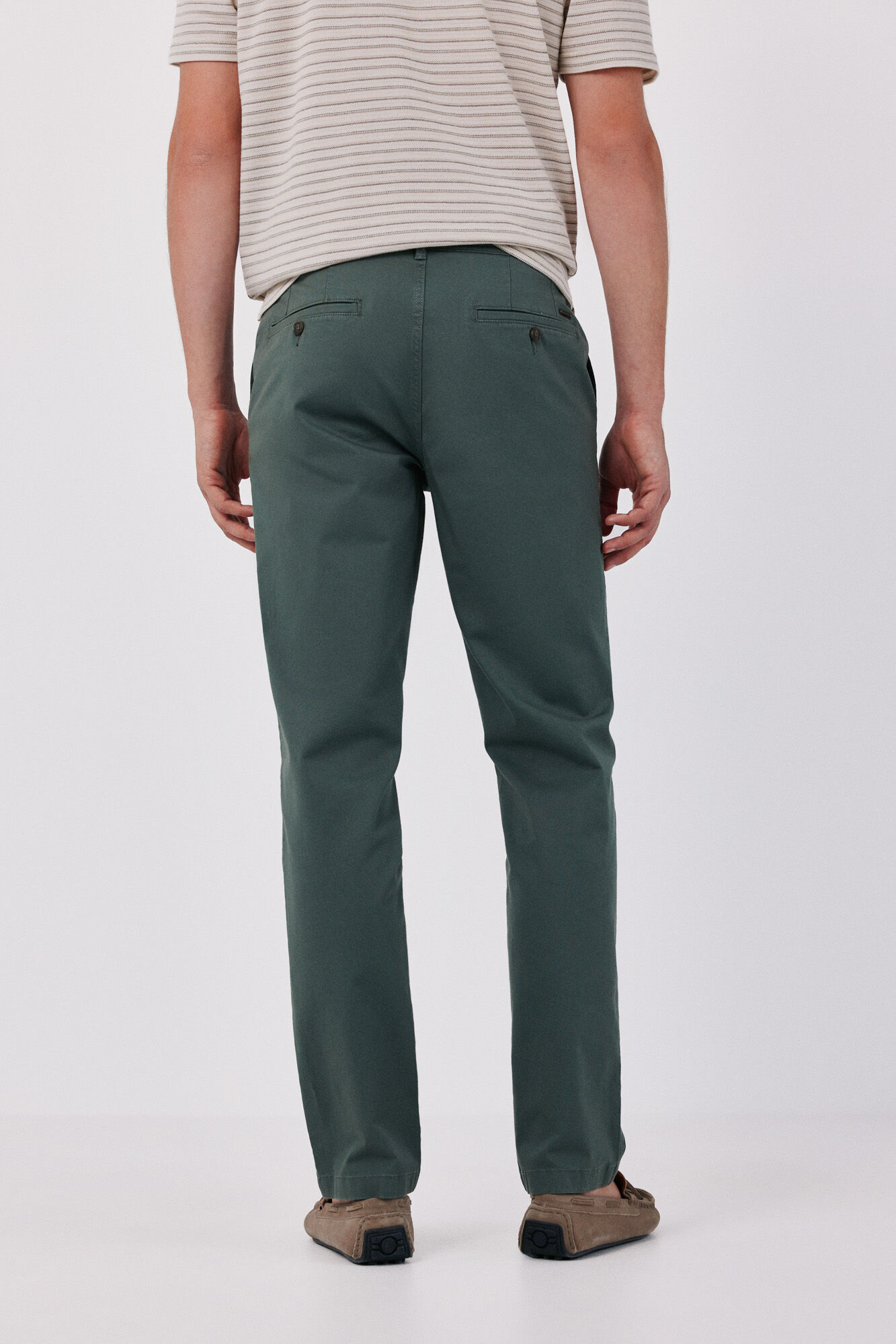 Cortefiel Lightweight regular chinos Kaki