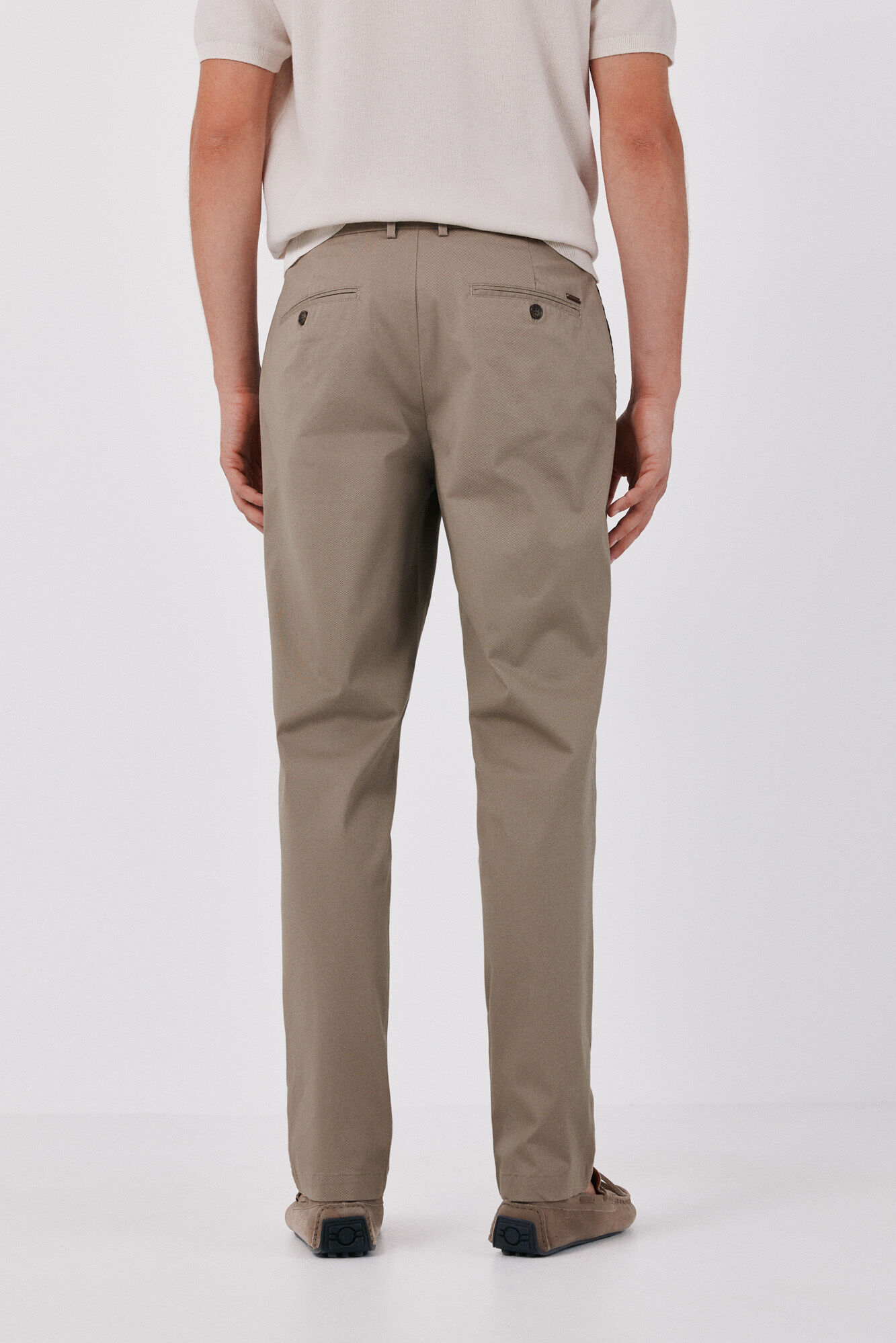 Cortefiel Print regular chinos Brown
