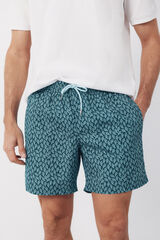 Cortefiel Printed small algae swimwear Green