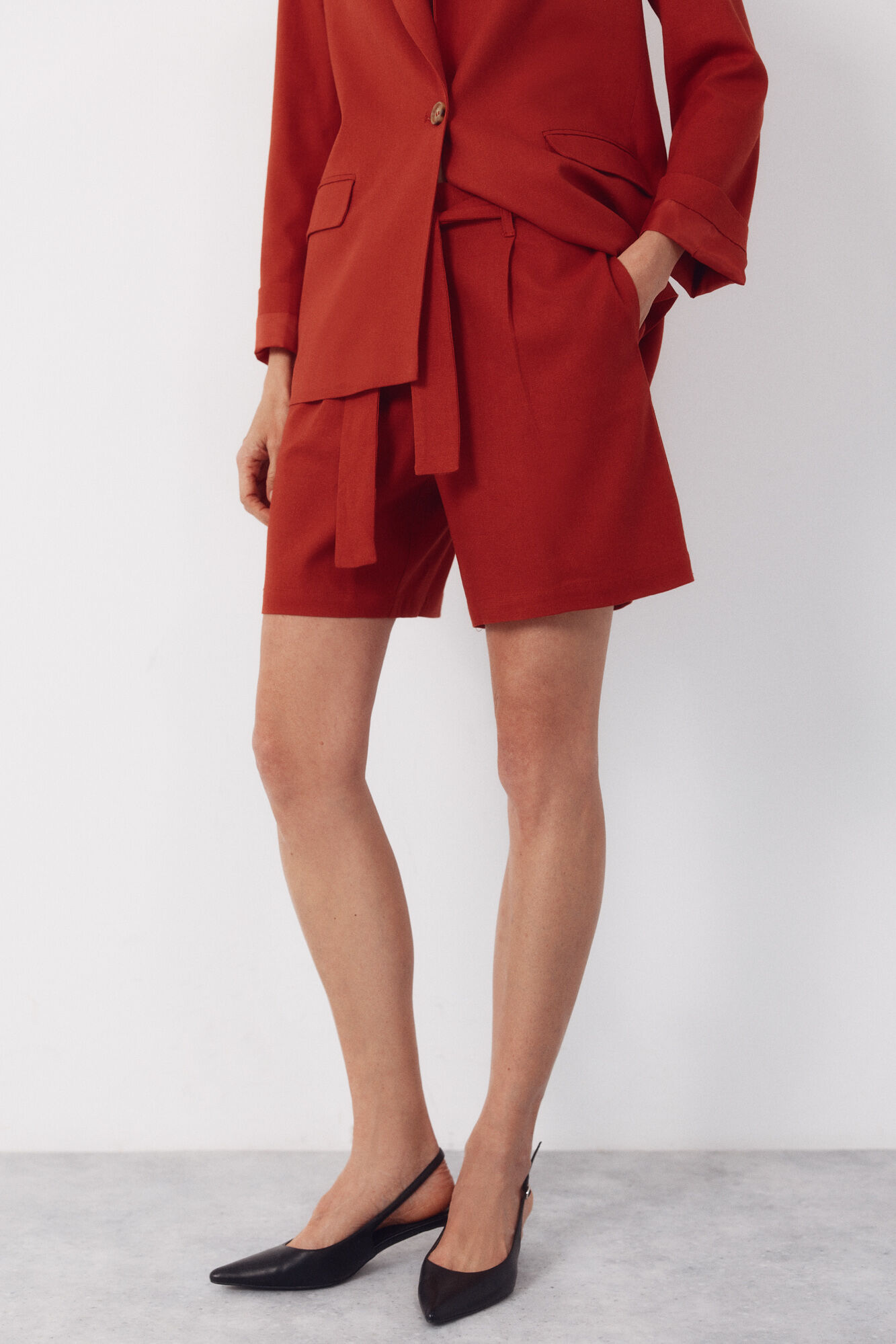 Cortefiel Linen bermuda shorts shorts