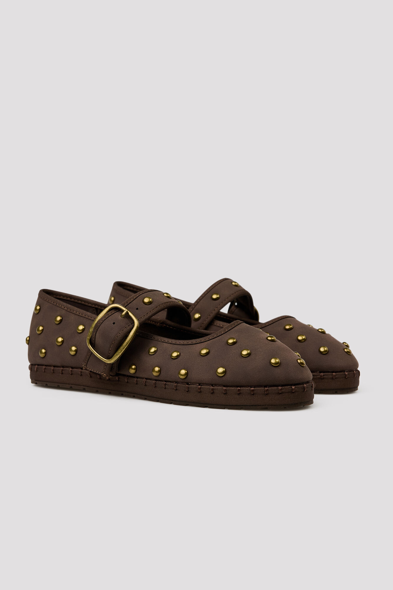 Cortefiel Ballerina with strap and studs