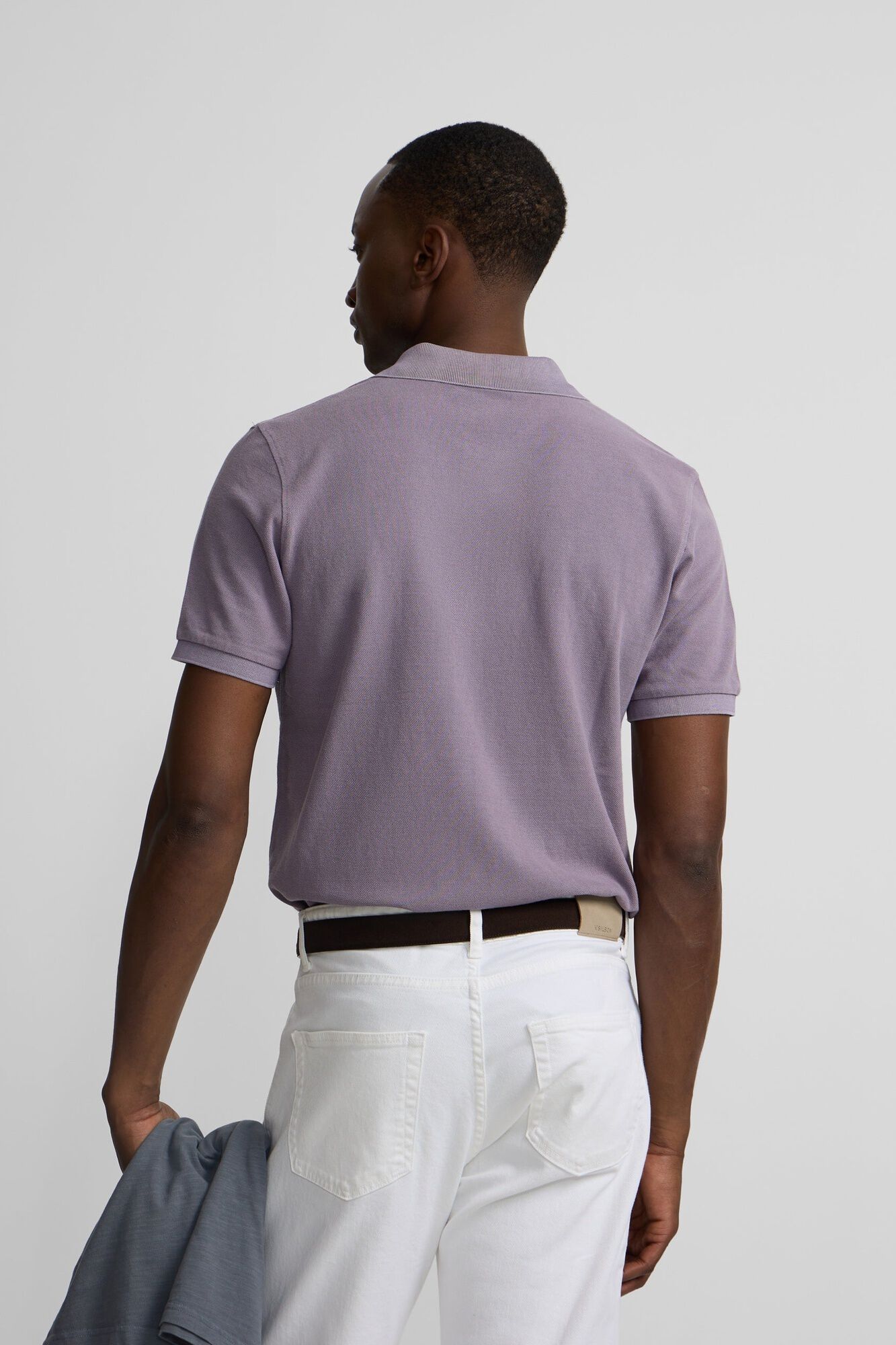 Silbon Polo cl&aacute;ssico tingido em pe&ccedil;a Roxo