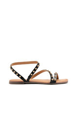 Gioseppo Leather studded Necedah sandals Black